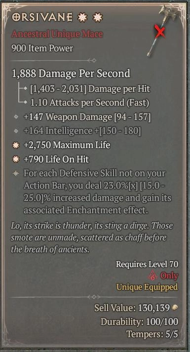 BUY ORSIVANE 56-5S#3938-Diablo 4 Items