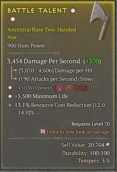 BUY BATTLE TALENT 56-5S#3938-Diablo 4 Items