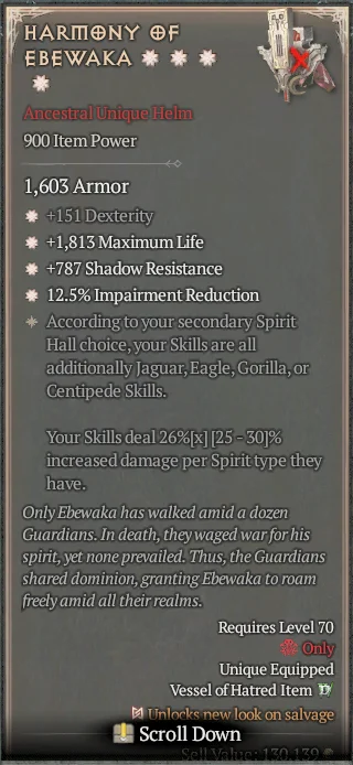BUY HARMONY OF EBEWAKA 1S#31582-Diablo 4 Items