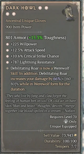 BUY DARK HOWL 4S#31582-2-Diablo 4 Items