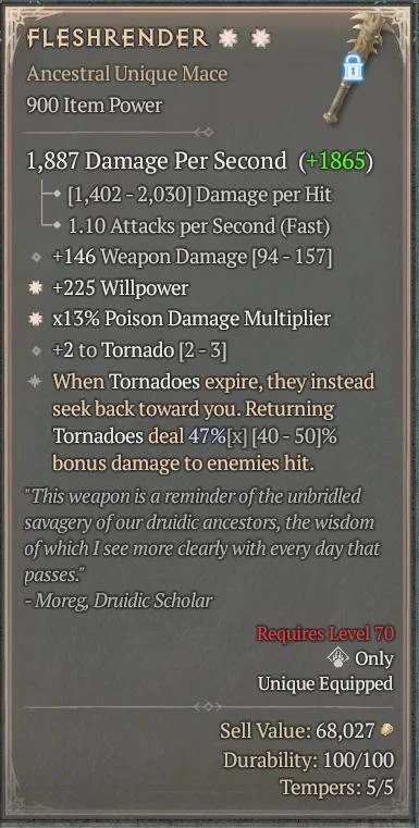 BUY FLESHRENDER 5S#31804-2-Diablo 4 Items