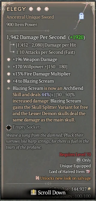 BUY ELEGY 3S#3640-10-Diablo 4 Items