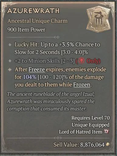 BUY AZUREWRATH 5S#3640-2-Diablo 4 Items