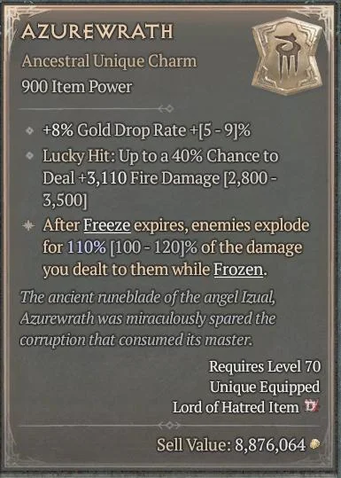 BUY AZUREWRATH 5S#3640-6-Diablo 4 Items