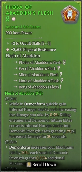 BUY PHOBA OF ABADDON'S FLESH 3S#3938-3-Diablo 4 Items