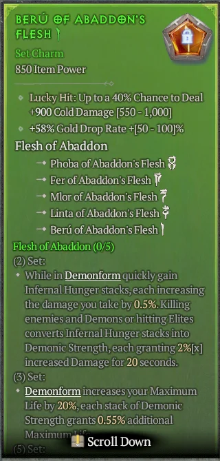 BUY BERU OF ABADDON'S FLESH 3S#3938-5-Diablo 4 Items