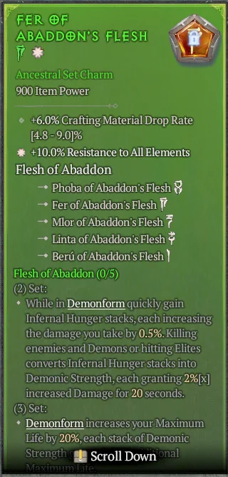 BUY FER OF ABADDON'S FLESH 3S#3938-7-Diablo 4 Items