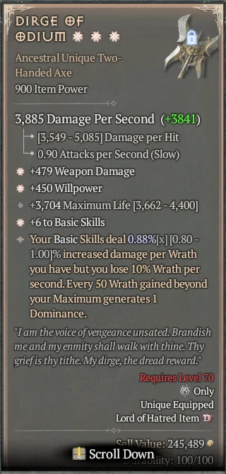 BUY DIRGE OF DIUM 7S#3938-Diablo 4 Items