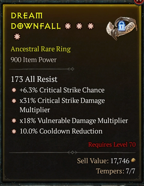 BUY DREAM DOWNFALL #0918-Diablo 4 Items