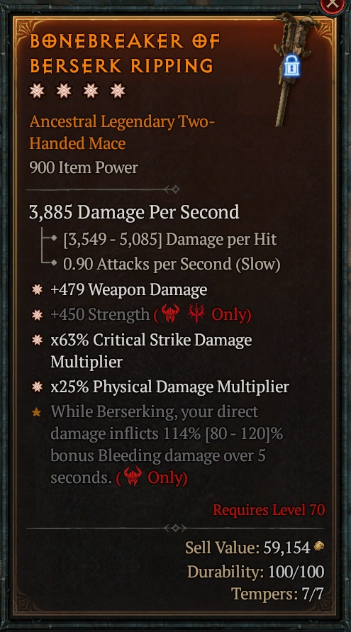 BUY BONEBREAKER OF BERSERK RIPPING 0921S#goods-Diablo 4 Items