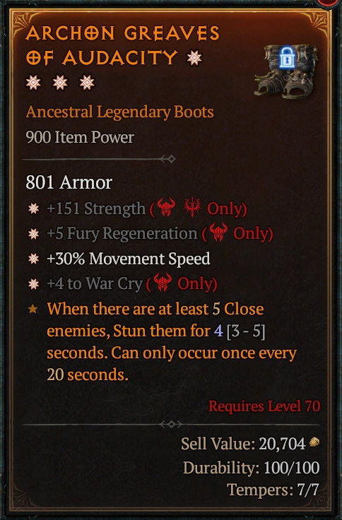 BUY ARCHON GREAVES OF AUDACITY 0921S#goods-Diablo 4 Items