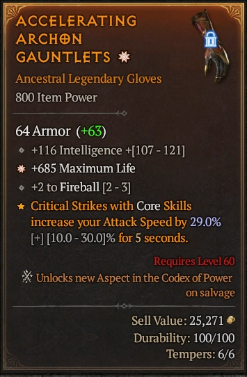 ACCELERATING ARCHON GAUNTLETS 1S9#11384