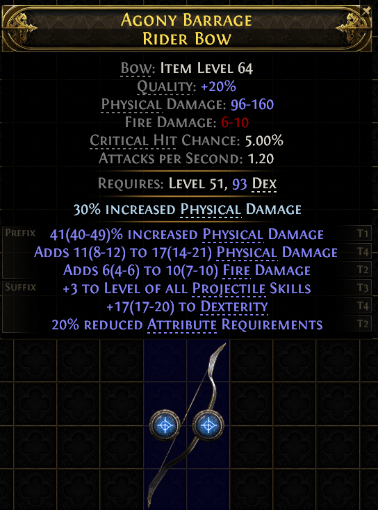 Agony Barrage Rider Bow