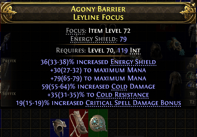 Agony Barrier Leyline Focus