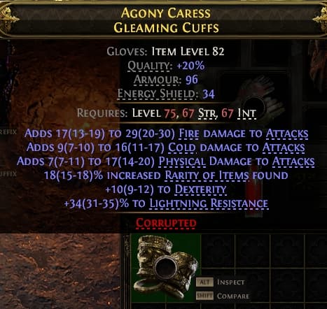 Agony Caress Gleaming Cuffs