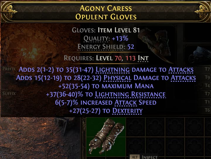 Agony Caress Opulent Gloves