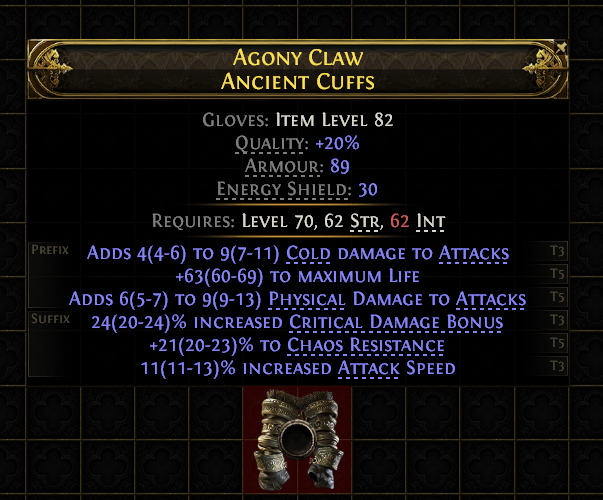 Agony Claw Ancient Cuffs