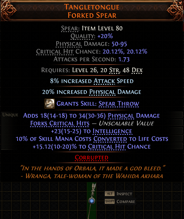 Tangletongue Forked Spear