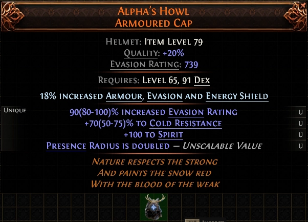 Alpha's Howl Armoured Cap#415866