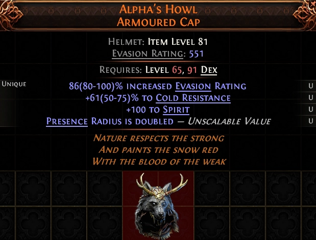 Alpha's Howl Armoured Cap#112387
