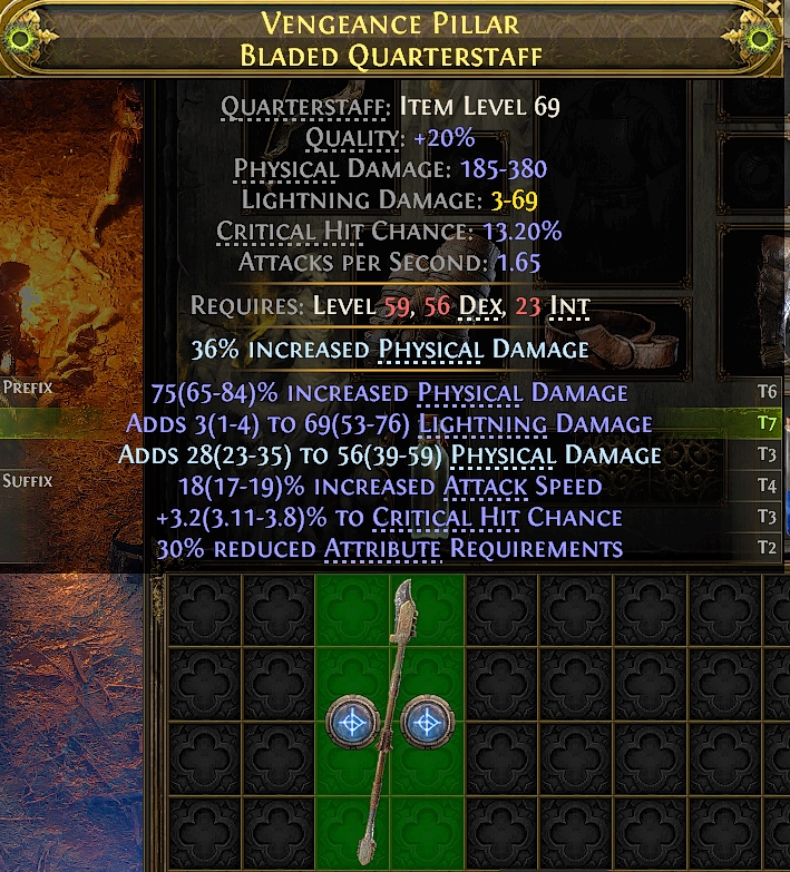 Vengeance Pillar Bladed Quarterstaff#323007