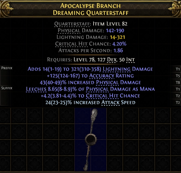 Apocalypse Branch Dreaming Quarterstaff#739746