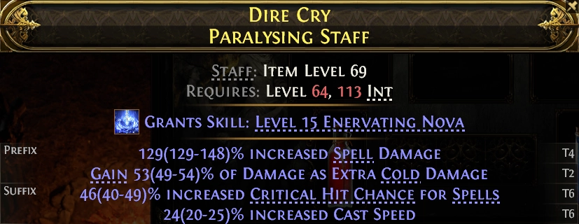 Dire Cry Paralysing Staff#842096