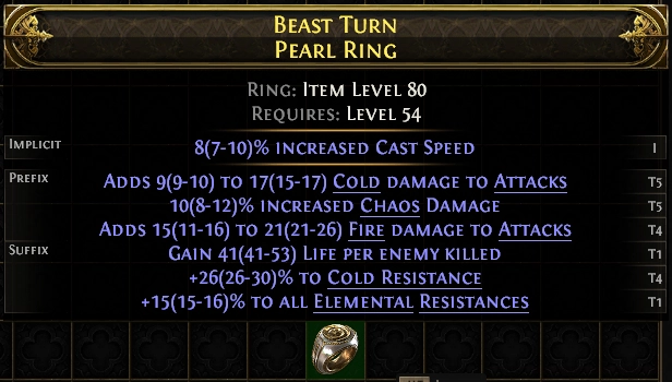 Beast Turn Pearl Ring#283954