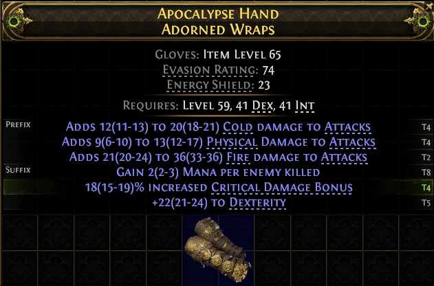 Apocalypse Hand Adorned Wraps#542949