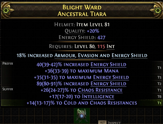 Blight Ward Ancestral Tiara#328388