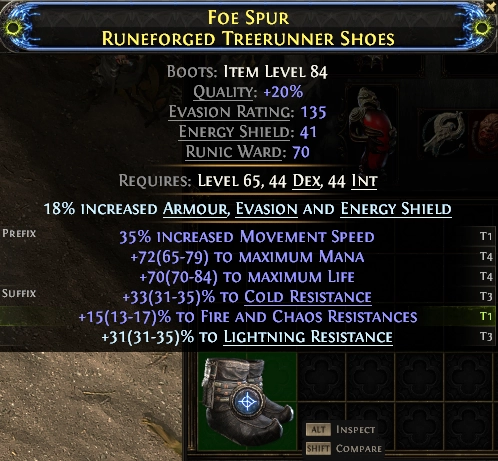 Foe Spur Runeforged Treerunner Shoes#122505