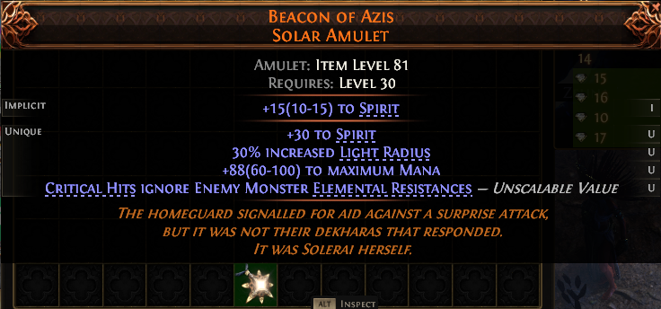 BEACON OF AZIS SOLAR AMULET-15