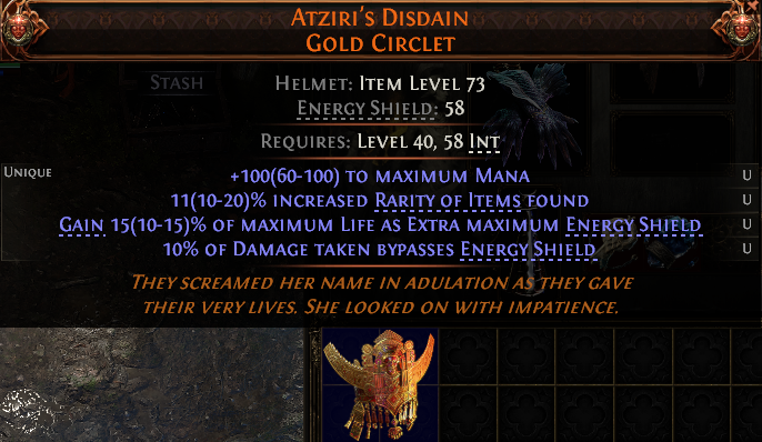 ATZIRI'S DISDAIN GOLD CIRCLET STASH-1