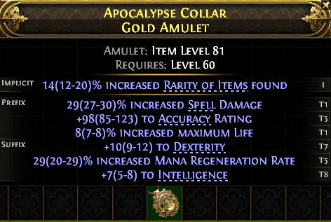 APOCALYPSE COLLAR GOLD AMULET -1