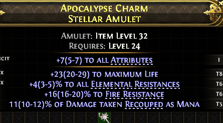 APOCALYPSE CHARM STELLAR AMULET -1